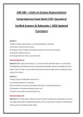 JURI 580 &ndash; Limits on Zealous Representation Comprehensive Exam Bank &lpar;150&plus; Questions&rpar; Verified Answers & Rationales &vert; 2026 Updated Curriculum