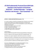 ATI RN Fundamentals Proctored Exam NGN Style Questions Case Scenarios Actual Exam 2026&sol;2027 &ndash; Verified Rationales &ndash; Complete Questions and Answers &ndash; Pass Guaranteed &ndash; A&plus; Graded