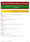 Advanced Pharmacology Final Exam 90&plus; &lpar;Latest 2025-2026 Edition&rpar; 100&percnt; Verified Q&A &plus; Answer Key Solutions