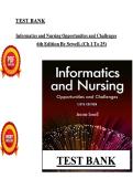 Test Bank&colon; Informatics and Nursing&colon; Opportunities and Challenges &lpar;6th Edition&rpar; &ndash; Jeanne Sewell