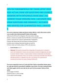 HESI RN FUNDAMENTALS EXIT EXAM LATEST 20242025 ACTUAL EXAM 100 QUESTIONS AND CORRECT  ANSWERS WITH RATIOANLES EXAM 2026 &vert; ALL  CURRENT EXAM VERSIONS 2026 &vert; ACCURATE REAL  EXAM QUESTIONS AND ANSWERS &vert; ACCURATE  AND VERIFIED FOR GUARANTEED PASS &vert; GRADED  A 