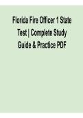 Florida Fire Officer 1 State Test 2026 Update &ndash; Complete Study Guide & Practice PDF with Verified Answers