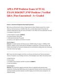 APEA FNP Predictor Exam ACTUAL EXAM 2026&sol;2027 &vert; FNP Predictor &vert; Verified Q&A &vert; Pass Guaranteed - A&plus; Graded