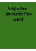 Fire Fighter 1 Exam &ndash; Practice Questions & Study Guide PDF 2026 Update