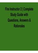 Fire Instructor 2 &ndash; Complete Study Guide with Questions&comma; Answers & Rationales 2026 Update