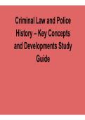 Criminal Law and Police History &ndash; Key Concepts and Developments 2026 Update &ndash; Study Guide with Verified Answers