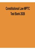 Constitutional Law &ndash; MPTC Test Bank 2026 Update with Verified Answers