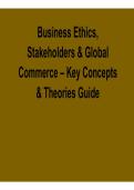 Business Ethics&comma; Stakeholders & Global Commerce &ndash; Key Concepts & Theories 2026 Update &ndash; Study Guide with Verified Answers
