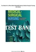 Test Bank&colon; Medical-Surgical Nursing&colon; Clinical Reasoning in Patient Care &lpar;6th Edition&rpar; &ndash; LeMone&comma; Burke&comma; Bauldoff & Gubrud
