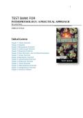Test Bank &mdash; Pathophysiology&colon; A Practical Approach &vert; Lachel Story &vert; Complete All Chapters &vert; Verified Questions & Answers