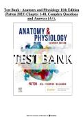 Test Bank&colon; Anatomy and Physiology &lpar;11th Edition&rpar; &ndash; Patton&comma; Bell&comma; Thompson & Williamson