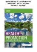 Test Bank&colon; Health Promotion Throughout the Life Span &lpar;9th Edition&rpar; &ndash; Edelman & Kudzma
