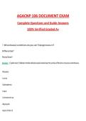 AGACNP 106 DOCUMENT EXAM 2026 PRACTICE QUESTIONS AND 100&percnt; VERIFIED ANSWERS LATEST VERSION &lpar;PASS GUARANTEE&rpar;