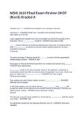 MSIS 3223 Final Exam Review OKST &lpar;Nord&rpar;-Graded A