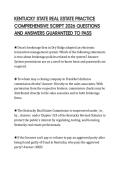 KENTUCKY STATE REAL ESTATE PRACTICE COMPREHENSIVE SCRIPT 2026 QUESTIONS AND ANSWERS GUARANTEED TO PASS