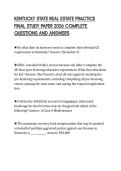 KENTUCKY STATE REAL ESTATE PRACTICE FINAL STUDY PAPER 2026 COMPLETE QUESTIONS AND ANSWERS