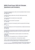 MSIS Final Exam 3223 Ali Okstate Questions and Answers