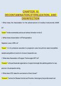 Chapter 10 Decontamination & Sterilization Study Guide &lpar;2025&sol;2026&rpar; &vert; AAMI&comma; AORN & CDC Standards &vert; Questions & Verified Answers &vert; Grade A&plus;