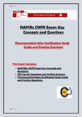 NAPSRx CNPR Exam&colon; Key Concepts and Questions &mdash; Pharmaceutical Sales Certification Study Guide and Practice Questions