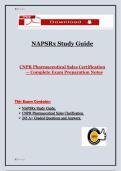 NAPSRx Study Guide &mdash; CNPR Pharmaceutical Sales Certification &mdash; Complete Exam Preparation Notes
