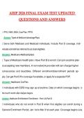 AHIP 2026 Final Exam Questions with Verified Answers Grade A&plus; Guarantee