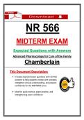 &lpar;Midterm Exams&rpar; NR 566 Pharmacology &ndash; Chamberlain Package Bundle &lpar;Digital Download&rpar;