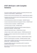 STAT 330 Exam 1 with Complete Solutions