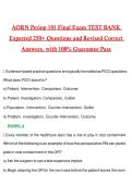 AORN Periop 101 Final Exam Actual 2026 &sol; 2027 Questions with Verified Answers Grade A&plus; Guarantee