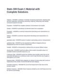 Stats 330 Exam 1 Material with Complete Solutions