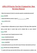 APEA 3P Practice Test Set 2 Actual 2026 &sol; 2027 Questions with Verified Answers Grade A&plus; Guarantee