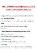 APEA 3P 2026 &vert; Complete Questions and Guide Answers&comma; 100&percnt; Verified Graded A&plus;