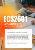 ECS2601 Assignment 1 Semester 2 2026 - Due 11 August 2026