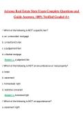 Arizona Real Estate State Exam Actual 2026 &sol; 2027 Questions with Verified Answers Grade A&plus; Guarantee