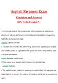 Asphalt Pavement Exam Actual 2026 &sol; 2027 Questions with Verified Answers Grade A&plus; Guarantee