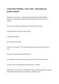Construction Plumbing &ndash; Exam&comma; 2026 &ndash; Study guide and practice material