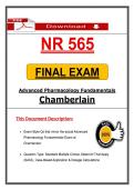Chamberlain NR 565 Final Exam &lpar;2026&rpar; Advanced Pharmacology Q&A &lpar;PDF&rpar;