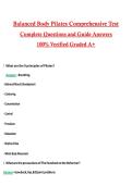 Balanced Body Pilates Comprehensive Set Test Actual 2026 &sol; 2027 Questions with Verified Answers Grade A&plus; Guarantee