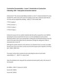 Construction Documentation &ndash; Lesson 2&colon; Introduction to Construction Estimating&comma; 2026 &ndash; Study guide and practice material