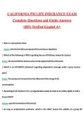 CALIFORNIA PSI LIFE INSURANCE EXAM 2026 PRACTICE QUESTIONS AND 100&percnt; VERIFIED ANSWERS LATEST VERSION &lpar;PASS GUARANTEE&rpar;