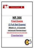 &lpar;Midterm & Final Exams&rpar; NR 566 Pharmacology &ndash; Chamberlain Package Bundle &lpar;Digital Download&rpar;