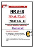 NR 566 &lpar;Final Exams&rpar; Pharmacology &ndash; Chamberlain Package Bundle &lpar;Digital Download&rpar;