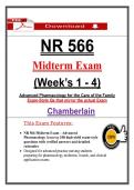 &lpar;Midterm & Final Exams&rpar; NR 566 Pharmacology &ndash; Chamberlain Package Bundle &lpar;Digital Download&rpar;