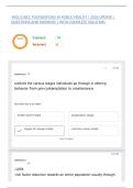WGU D583&colon; FOUNDATIONS IN PUBLIC HEALTH &vert; 2026 UPDATE &vert; QUESTIONS AND ANSWERS &vert; WITH COMPLETE SOLUTION