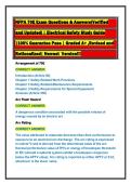 NFPA 70E Exam Questions & Answers&lpar;Verified  and Updated&rpar; &vert; Electrical Safety Study Guide  &vert;100&percnt; Guarantee Pass &vert; Graded A&plus; &comma;Revised and  Rationalized&vert; Newest  Version&excl;&excl;&excl;
