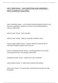 MCS 1000 EXAM &vert; 240 QUESTIONS AND ANSWERS &vert; WITH COMPLETE SOLUTION&period;