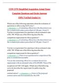 CON 2370 Simplified Acquisition Actual Exam 2026 &vert; Complete Questions and Guide Answers&comma; 100&percnt; Verified Graded A&plus;