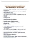 ALS - RESUS COUNCIL UK &lpar;RCUK&rpar; EXAM WITH COMPLETE SOLUTIONS 100&percnt; VERIFIED&excl;&excl;