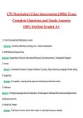 CPI Nonviolent Crisis Intervention Actual 2026 &sol; 2027 Questions with Verified Answers Grade A&plus; Guarantee