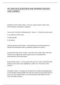 MC 2000 QUIZ QUESTIONS AND ANSWERS &lpar;SOLVED&rpar; 100&percnt; CORRECT&period;