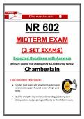 &lpar;Midterm Exams&rpar; NR 602 Childbearing Chamberlain - Complete Package Bundle &lpar;Digital Download&rpar;
